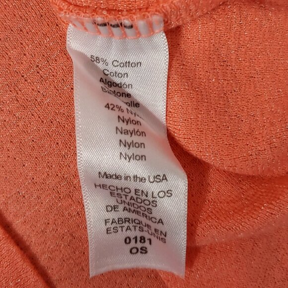 Michael Stars V Neck Shimmer 3/4 Sleeve Blouse - Picture 6 of 6